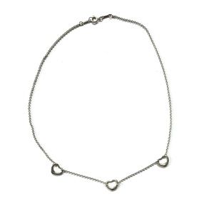 Tiffany & Co. 3 Hearts Silver Necklace